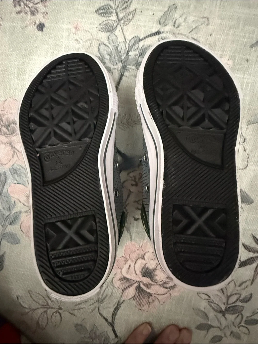 Converse Kids Gray High-Top Sneakers with White Toe Cap